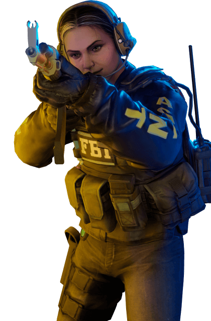 Counter-Strike 2 FBI agent aiming a pistol